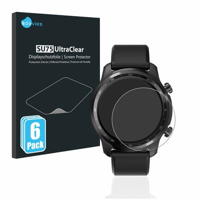 Savvies - Screenprotector voor Mobvoi Ticwatch Pro 3 Ultra GPS - Folie Beschermfolie transparant 6 Stuks