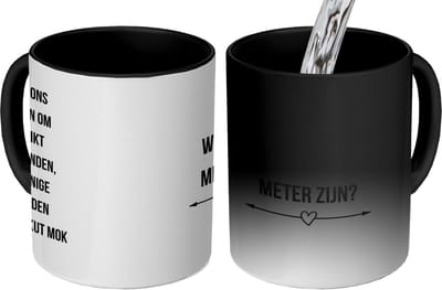 Magic Mok - 275 ML - Koffiebeker geschenk - Mokken - Koffiemok - Koffietassen - Koffietas - Theemok - Theemokken groot - Thee tas - Cadeau Meter en Peter - Quote - Spreuken - Hartje - Wil jij mijn meter zijn - Peettante vragen - Metekind - Petekind