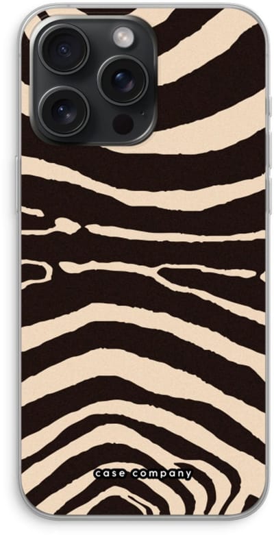Case Company® - Hoesje geschikt voor iPhone 15 Pro Max hoesje - Arizona Zebra - Soft Cover Telefoonhoesje - Bescherming aan alle Kanten en Schermrand