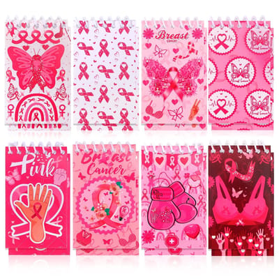 Dailygoods- Notitieboekjes 8 Stuks - Mini Notitieboekjes - Roze Lint - Inspirerende Notitieboeken - Zakformaat - Feestbenodigdheden - Notitieblok