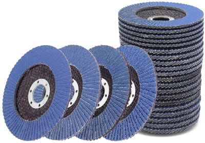 Set van 20 schuurdiscs 115 mm, korrel 40 60 80 120, slijpschijf en polijstschijf voor roestvrij staal, metaal en houtbewerking