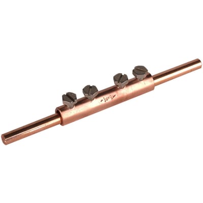 Dehn koperen verbindingsmof voor 8mm staaf met 4 M6x8mm schroeven - 385207