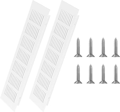 Ventilatieroosters - Luchtgaten - Kasten Ventileren - Corrosiebestendig Aluminium - 80 x 300 mm - Wit
