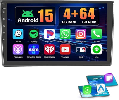 ESSGOO Autoradio met bluetooth Voor Audi A4 , S4 B6 B7, RS4, Seat Exeo - 9 Inch Touchscreen - Android 15 - 4+64GB - Apple Carplay & Android Auto - GPS, Wifi, SWC