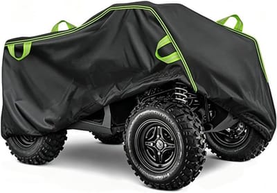Waterdichte afdekzeil voor quad, ATV-accessoires, UV-bescherming, vuilafstotend, 256 x 110 x 120 cm, 210D Oxford, winddichte gesp, weerbestendig en duurzaam