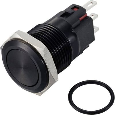 TRU COMPONENTS TC-12647500 Drukschakelaar 250 V/AC 3 A 1x uit/aan IP65 Continu Aluminium (geëloxeerd) 1 stuk(s)