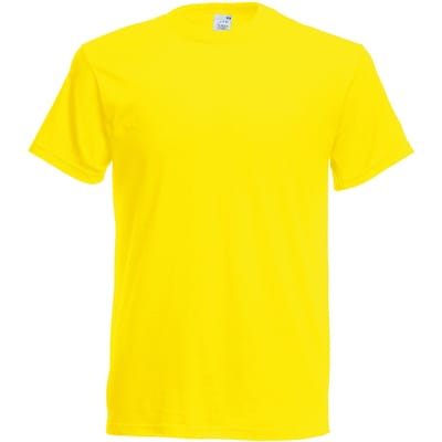 Fruit Of The Loom Heren Originele T-shirt korte mouwen (Geel)