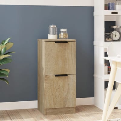 vidaXL - Dressoir - 30x30x70 - cm - bewerkt - hout - sonoma - eikenkleurig