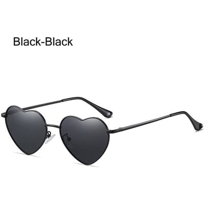 Montures Métal Tendance Protection UV400 Années 90 Fonctionnel Pratique Lunettes Lunettes de Soleil en Forme de Cœur Lunettes de Soleil Cœur gray