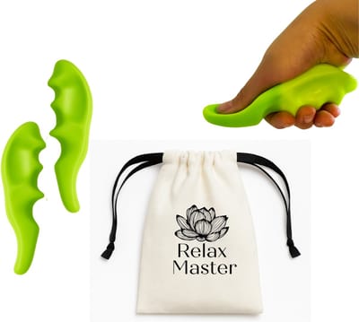 2 stuk - Relax Master - 2x Thumb Massager – Acupressuur Handmassager voor Zelfmassage & Ontspanning van Drukpunten - Massage Duim Knuist - Accupunctuur - Massagetool - Massages