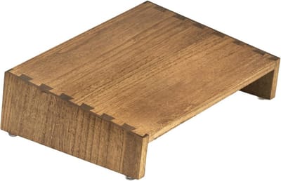 Houten voetensteun - Ergonomische bank - Houding verbeteren - In hoogte verstelbaar - 40 x 30 x 11.5 cm - Donkerbruin
