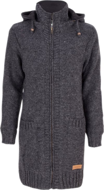Gebreid Wollen Dames Vest van Schapenwol met Polyester Fleece voering en vaste capuchon - SHAKALOHA - W Brizo ZH XL