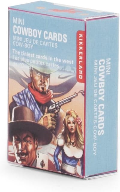 Kikkerland Mini Playing Card -Cowboy- 6x4x2cm 37g