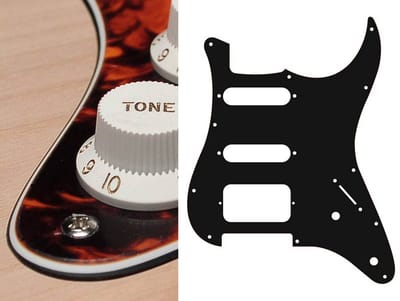 Boston ST-322-MO pickguard, Stallion, SSH, 2 pot holes, 3-5 switch, 3 ply, marble orange