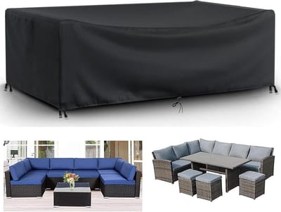 Beschermhoes Tuintafel - Hoes Tuinmeubelen - Meubels Beschermen - Waterdicht Scheurvast - 160 x 90 cm - Zwart
