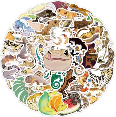 Winkrs - 50 kameleon stickers - Stickers voor laptop, muur, deur, koffer, schriften, etc.