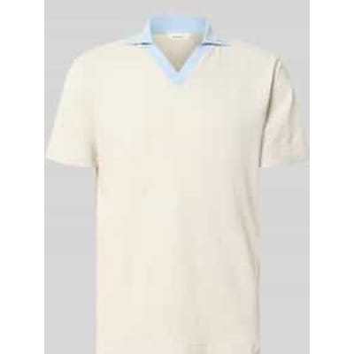 regular fit poloshirt in seersucker-look model 'MARNI'