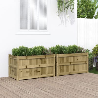 vidaXL - Plantenbakken - 2 - st - cm - geïmpregneerd - hout