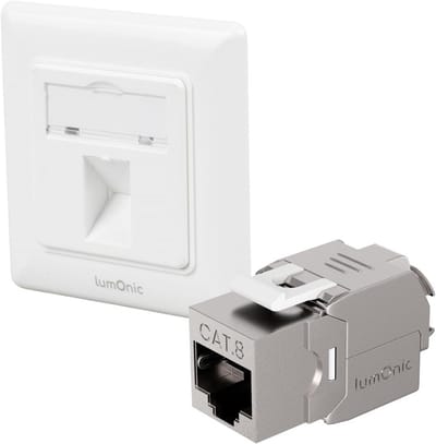 Keystone Montagedoos - Netwerk Module - Snelle Dataverbinding - Tool-free Installatie - 1 Poort - Wit