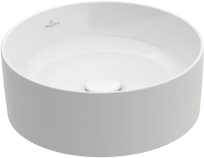 Villeroy & Boch Collaro opzetwastafel - rond Ø40cm - zonder overloop zonder kraangat ceramic+ wit