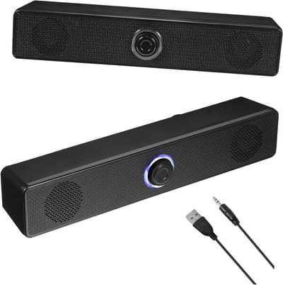Compacte Soundbar - Draagbare speaker - Muziek luisteren - Hoogwaardig stereo geluid - 315 cm - Zwart