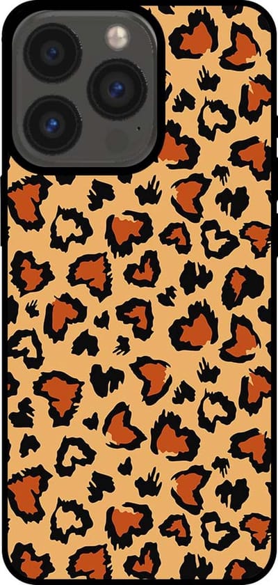 Smartphonica Telefoonhoesje voor iPhone 13 Pro met tijgerprint - backcover met panterprint - Bruin geschikt voor iPhone 13 Pro