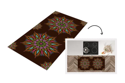 Keukenloper - Loper keuken - Mandala - Design - Bohemian - 120x60 cm - Keukenloper vinyl