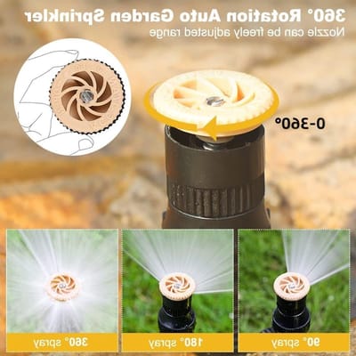 Set van 3 Tuinsproeiers, 360° Automatische Bewatering, Verstelbare Water Sprinkler voor Tuin en Gazon, Geschikt voor Irrigatieslangen