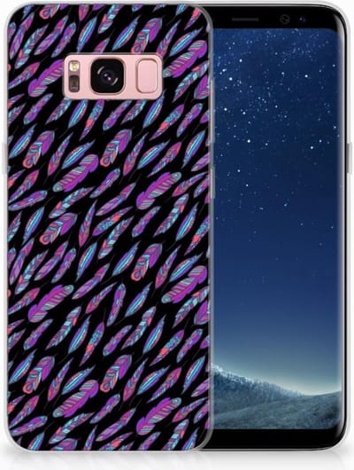 Back Cover voor Samsung Galaxy S8 TPU bumper Feathers Color