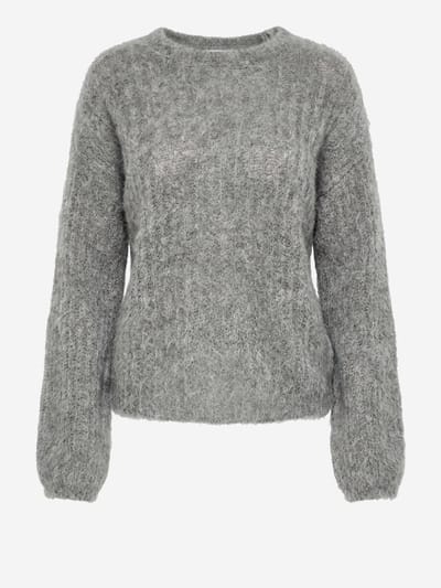 OMBRE Trui - Loose Fit - Wol - Lange Mouw Ecru ONESIZE