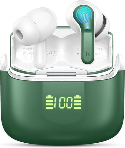 Bluetooth 5.3 Sporthoofdtelefoon met Microfoon en Dubbel LED-Display