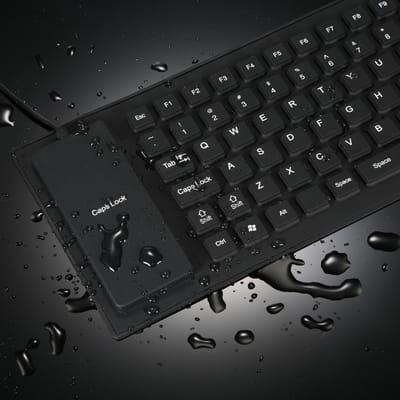 Clavier filaire USB pliable à 85 touches, résistant à l'eau, pour PC portable et ordinateur portable