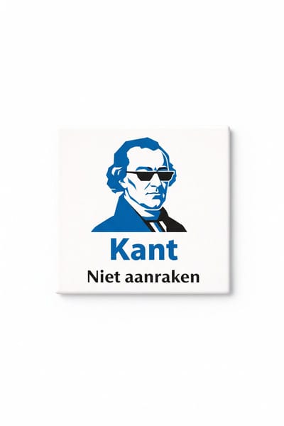 Grappige “Kant Niet Aanraken” Keramische Tegel – Cool Portret met Zonnebril Design – Sarcastische Wanddecoratie Cadeau
