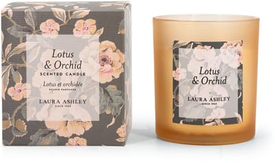 Laura Ashley Geurkaarsen - lotus en orchidee