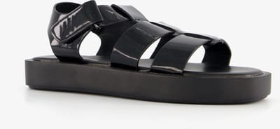 ONLY Shoes dames lak vissers sandalen zwart - Maat 40