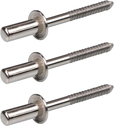 Blinde Klinknagels - Platte Kop - Metaal Verbinding - Roestvrij Staal - 100 Stuks - Zilver