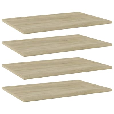 vidaXL - Wandschappen - 4 - st - 60x40x1,5 - cm - bewerkt - hout - sonoma - eikenkleurig