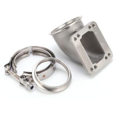 Adaptateur de bride coude VBand 90 degrés 3 pouces Accessoire de voiture Acier inoxydable Remplacement pour Turbo T4