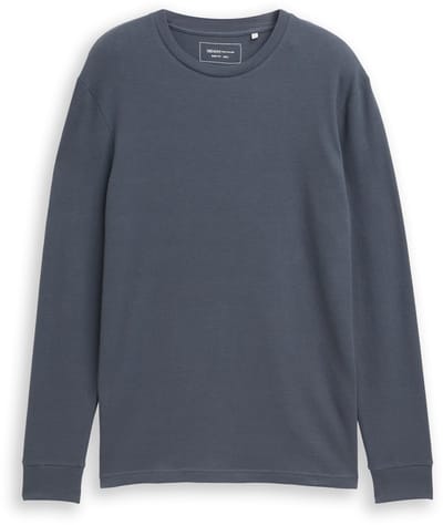 Tom Tailor Denim - Katoenen shirt met lange mouwen - Maat XXL - urban medium grey