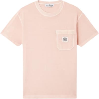 Stone Island Lz25 Kompasprint Zakontwerp Korte Mouwen T-shirt Heren Tops Roze K1S152100219-V0182 M beige