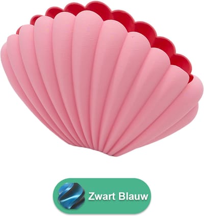 Marella organische vaas – Decoratieve vaas - Zwart / Blauw - 3d geprinte vaas – geschikt voor droogbloemen - :hoogte: