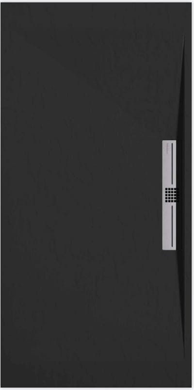 Sanifun douchebak Stone Side Black Slate 1100 x 900 S