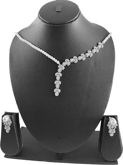 N3 Collecties Zirconia Gesimuleerde Parel Ketting Oorbellen Vrouwen Sieraden Set