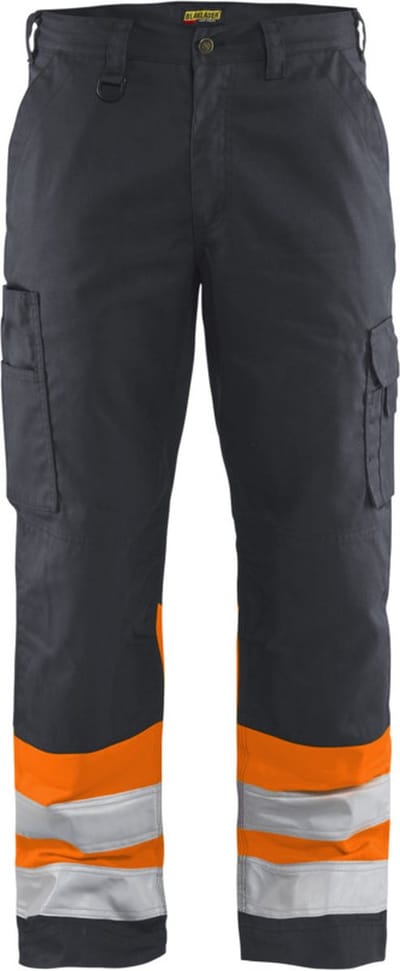 Blaklader Werkbroek High Vis 1564-1811 - Medium Grijs/ High Vis Oranje - C44