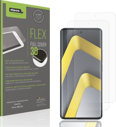 dipos FLEX – 2x Matte Screenprotector geschikt voor Xiaomi Poco M8 5G | Volledige Schermbescherming | Case-Friendly