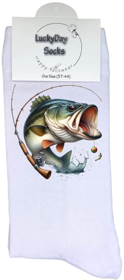 Luckyday Socks - Unisex sokken - Vissen - cadeau sokken - Maat 37-44