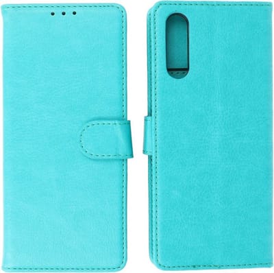 Sony Xperia 10 III Hoesje - Book Case Telefoonhoesje - Kaarthouder Portemonnee Hoesje - Wallet Case - Groen
