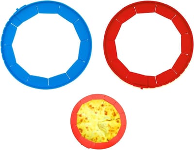 Verstelbare taartschilden voor taartkorstbescherming, siliconen bakaccessoires voor pizza's en taarten van 20-25 cm