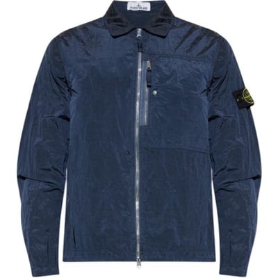 Stone Island Ritssluiting Logo Lange Mouwen Jas Heren jassen K2S151200031S0019-V0020 M blue
