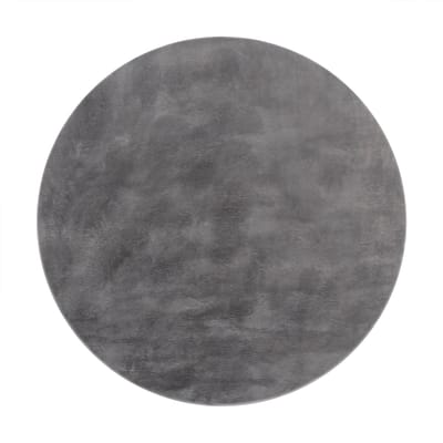 Zacht kleed Solina antraciet 80 cm rond